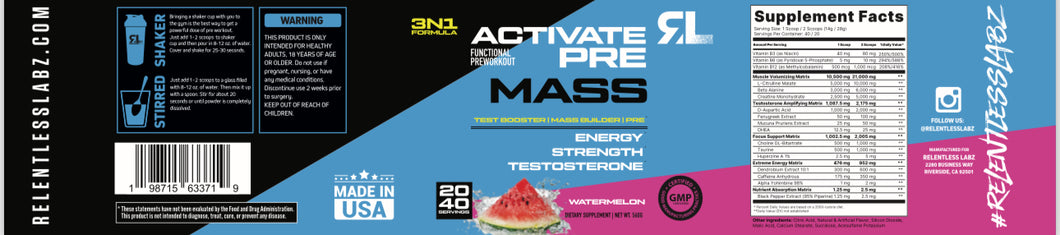 Activate: MASS PRE