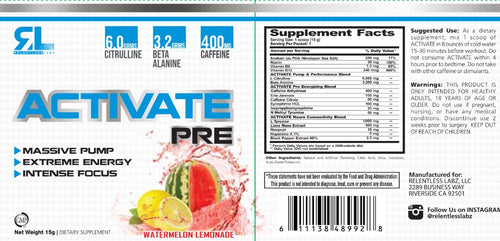 Activate Sample Packs. Packs of 3 (3 Servings)